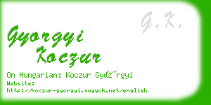 gyorgyi koczur business card